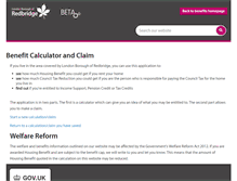 Tablet Screenshot of benefits.redbridge.gov.uk